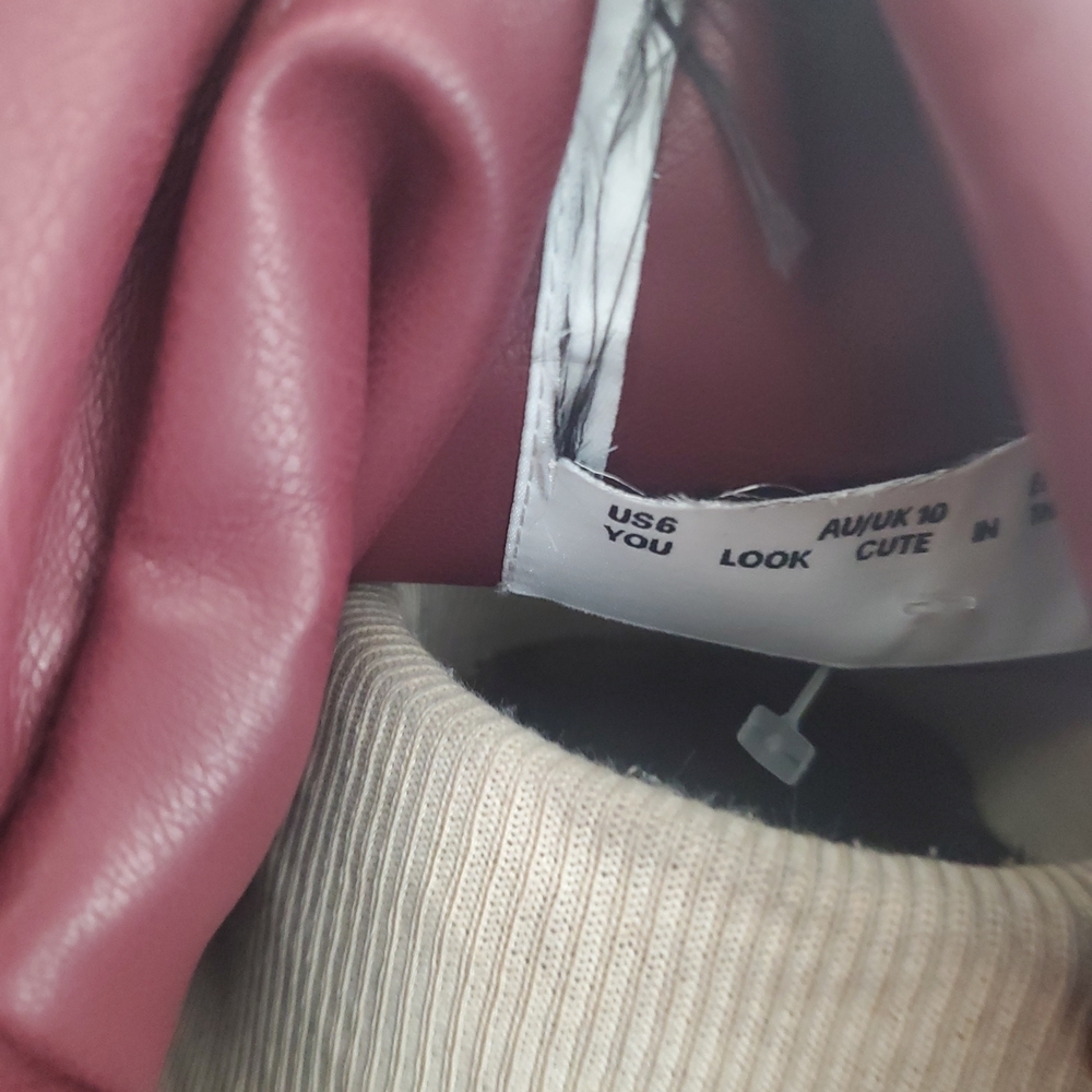 Princess Polly Burgundy Leather Jacket - Picture 7 of 7